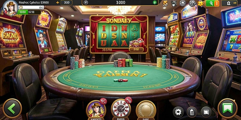 Tampilan awal menampilkan menu utama dengan pilihan level.